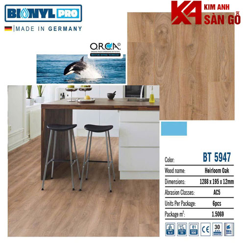 Sàn Gỗ Công Nghiệp Đức 12MM BINYL-5947